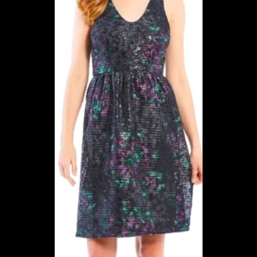 Trina Turk “Petunia” Black Sequin Cocktail Dress 4